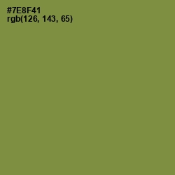 #7E8F41 - Glade Green Color Image