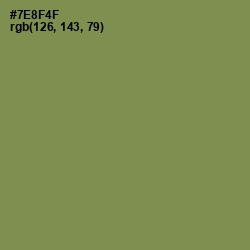 #7E8F4F - Glade Green Color Image