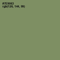 #7E9063 - Camouflage Green Color Image