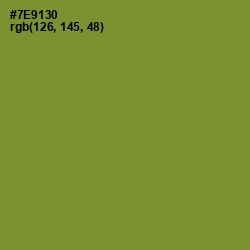 #7E9130 - Wasabi Color Image