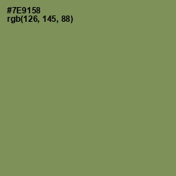 #7E9158 - Glade Green Color Image