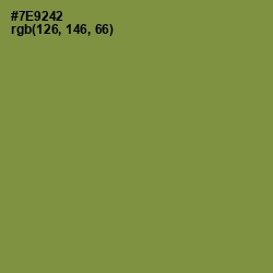 #7E9242 - Glade Green Color Image