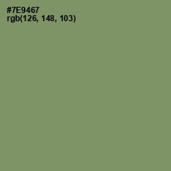 #7E9467 - Camouflage Green Color Image