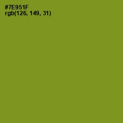 #7E951F - Trendy Green Color Image