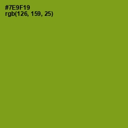 #7E9F19 - Trendy Green Color Image