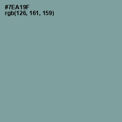 #7EA19F - Sea Nymph Color Image