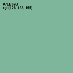 #7EB69B - Bay Leaf Color Image