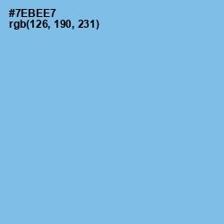 #7EBEE7 - Cornflower Blue Color Image