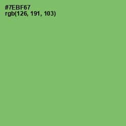 #7EBF67 - Fern Color Image