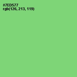 #7ED577 - Pastel Green Color Image
