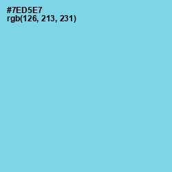 #7ED5E7 - Sky Blue Color Image