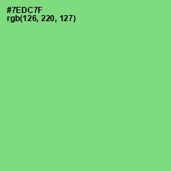 #7EDC7F - Pastel Green Color Image