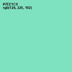 #7EE1C0 - Aquamarine Color Image