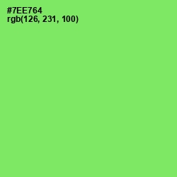 #7EE764 - Screamin' Green Color Image