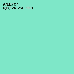 #7EE7C7 - Aquamarine Color Image