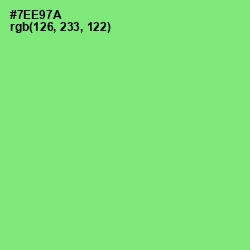 #7EE97A - Screamin' Green Color Image