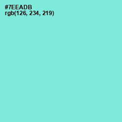 #7EEADB - Aquamarine Color Image