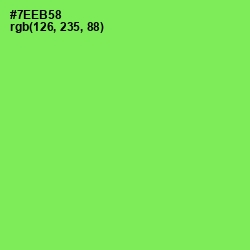 #7EEB58 - Screamin' Green Color Image
