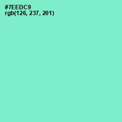 #7EEDC9 - Aquamarine Color Image