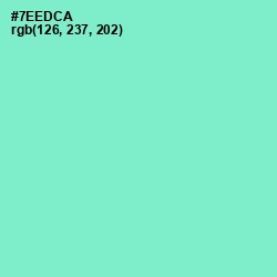 #7EEDCA - Aquamarine Color Image