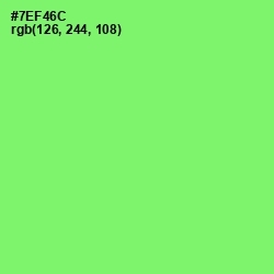 #7EF46C - Screamin' Green Color Image