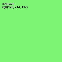 #7EF475 - Screamin' Green Color Image