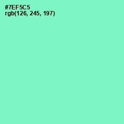 #7EF5C5 - Aquamarine Color Image