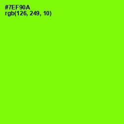 #7EF90A - Chartreuse Color Image