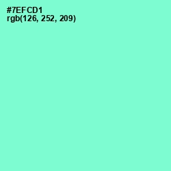 #7EFCD1 - Aquamarine Color Image