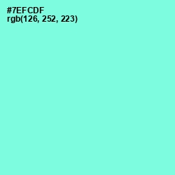 #7EFCDF - Aquamarine Color Image