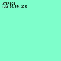 #7EFECB - Aquamarine Color Image