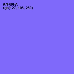 #7F69FA - Moody Blue Color Image