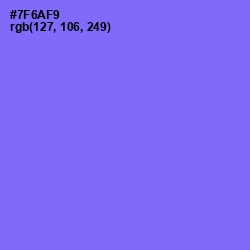 #7F6AF9 - Moody Blue Color Image