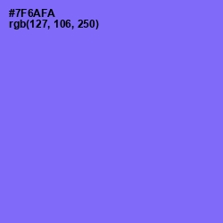 #7F6AFA - Moody Blue Color Image