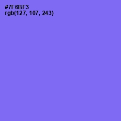 #7F6BF3 - Moody Blue Color Image