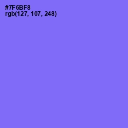 #7F6BF8 - Moody Blue Color Image