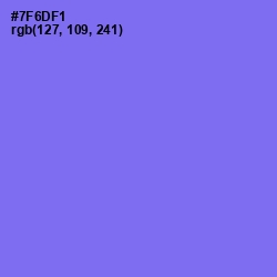 #7F6DF1 - Moody Blue Color Image