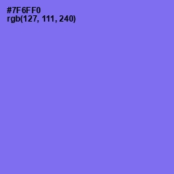 #7F6FF0 - Moody Blue Color Image