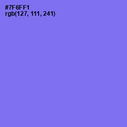 #7F6FF1 - Moody Blue Color Image