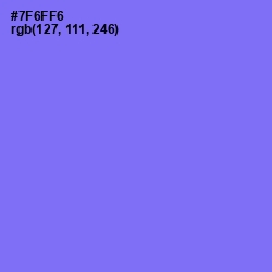 #7F6FF6 - Moody Blue Color Image