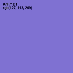 #7F71D1 - Moody Blue Color Image