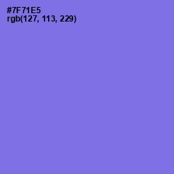 #7F71E5 - Moody Blue Color Image