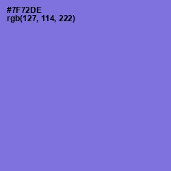 #7F72DE - Moody Blue Color Image