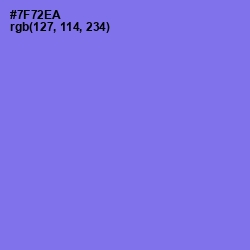 #7F72EA - Moody Blue Color Image