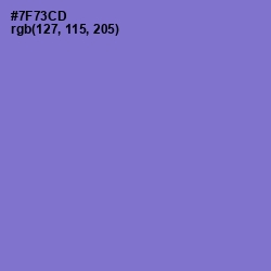 #7F73CD - Moody Blue Color Image