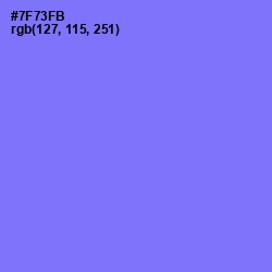 #7F73FB - Moody Blue Color Image