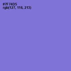#7F74D5 - Moody Blue Color Image