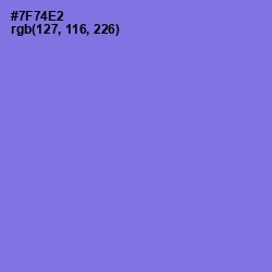 #7F74E2 - Moody Blue Color Image