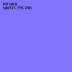 #7F74FA - Moody Blue Color Image