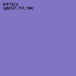 #7F75C2 - Moody Blue Color Image